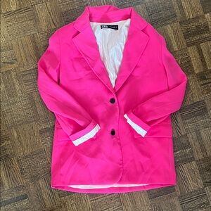 Zara Vibrant Pink Blazer